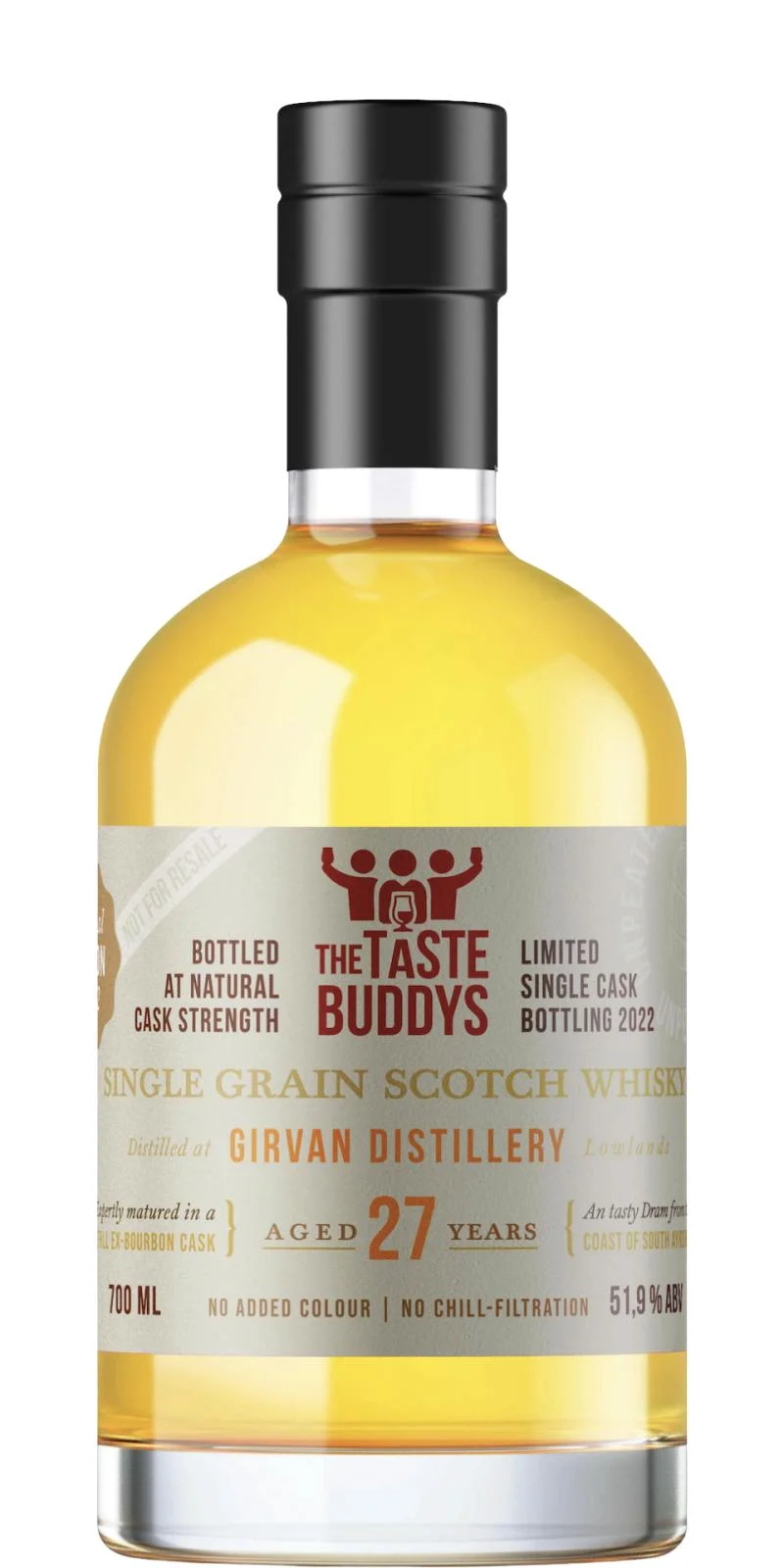 Girvan 1995 The Taste Buddys Limited Single Cask Bottling 2022 27 Year Old Single Malt Scotch Whisky | 700ML - Whiskey