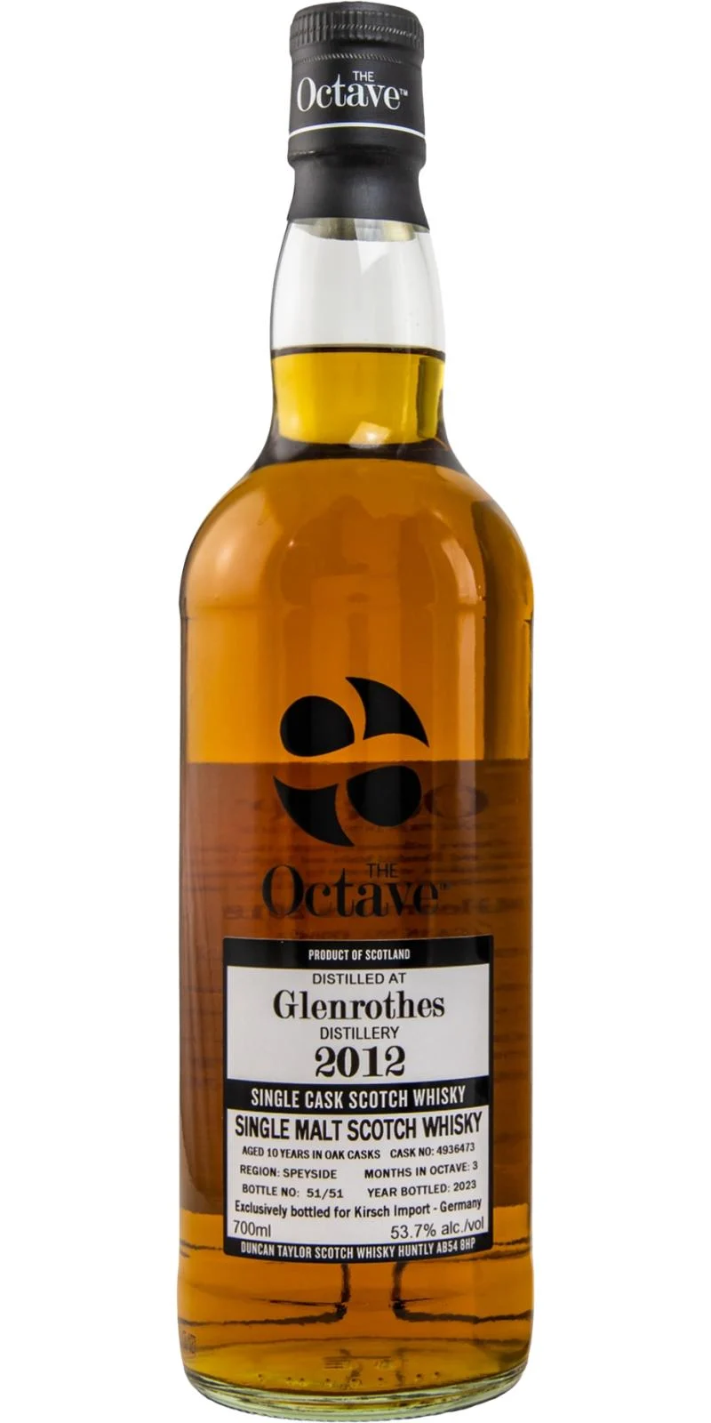 Glenrothes 2012 (Duncan Taylor) The Octave Single Malt Scotch Whisky | 700ML - Whiskey