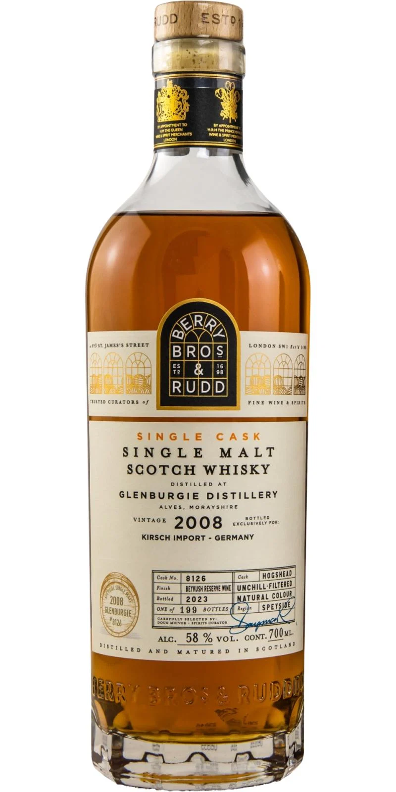 Glenburgie 2008 (Berry Bros & Rudd) Single Cask Scotch Whisky | 700ML - Whiskey