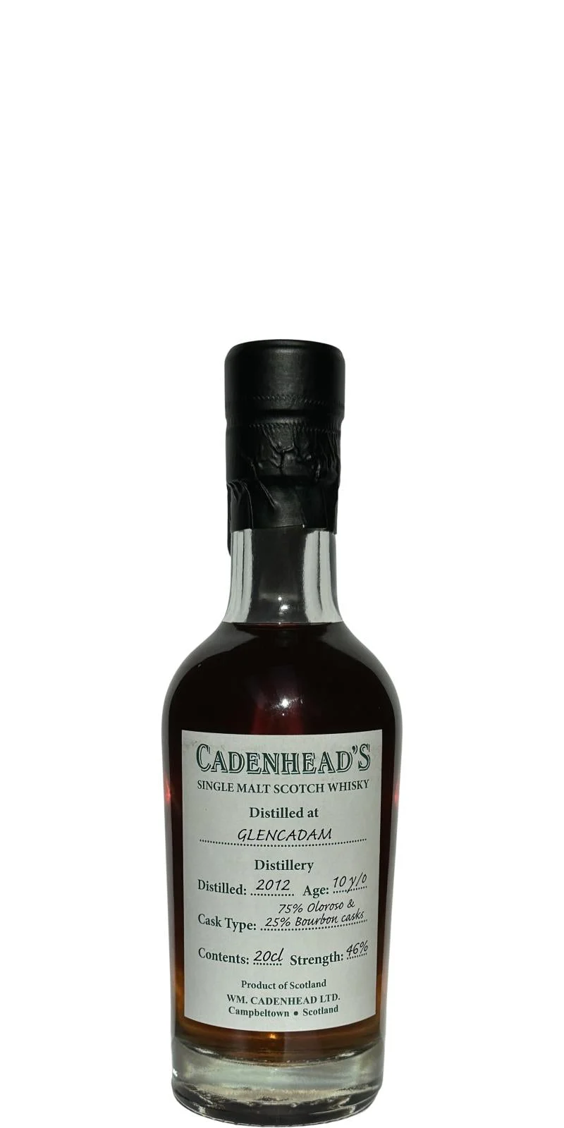 Glencadam 2012 (Cadenhead's) Bottled 2023 Single Malt Scotch Whisky | 200ML - Whiskey