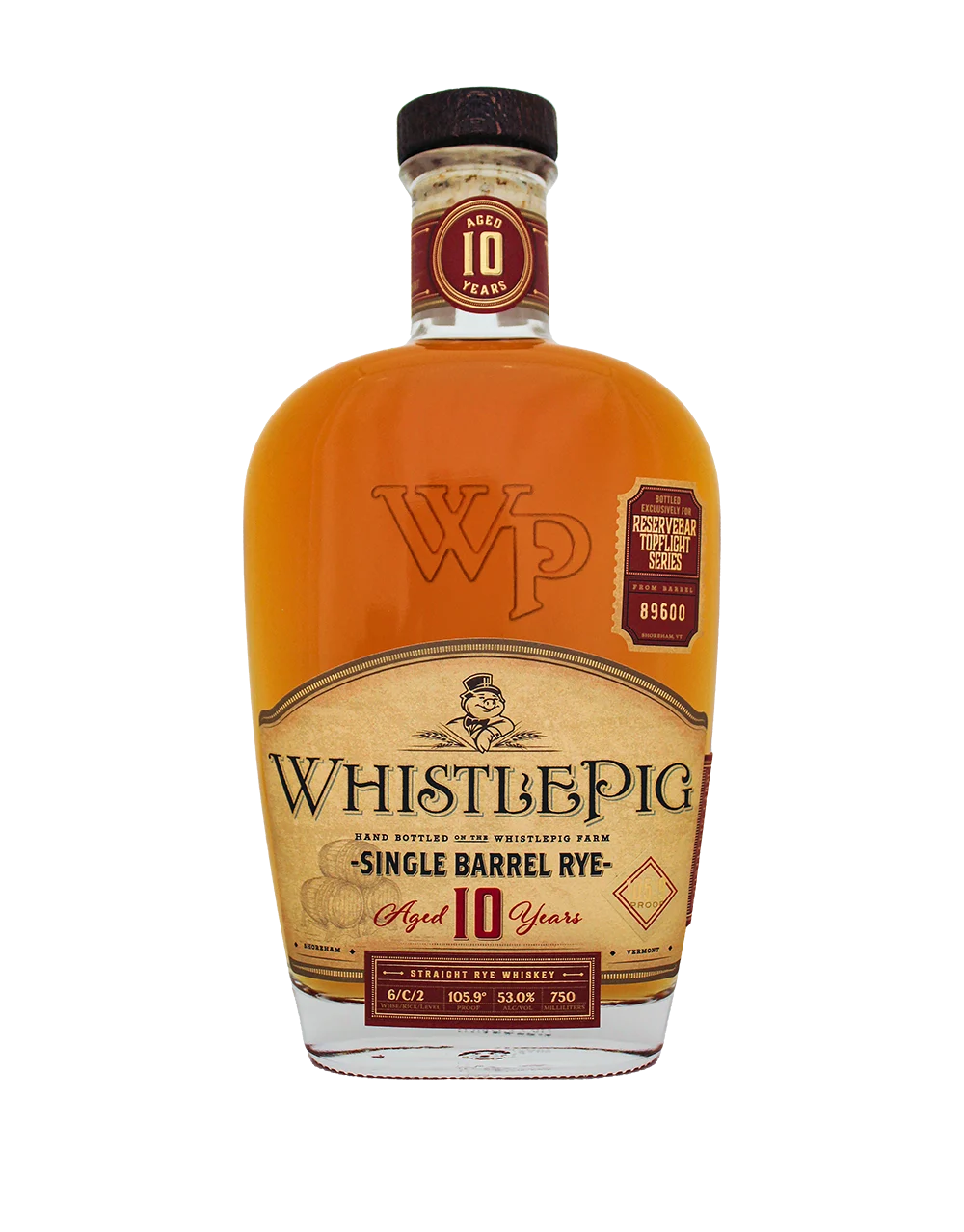 WhistlePig 10 Year Old Single Barrel Rye S1B51 Whiskey