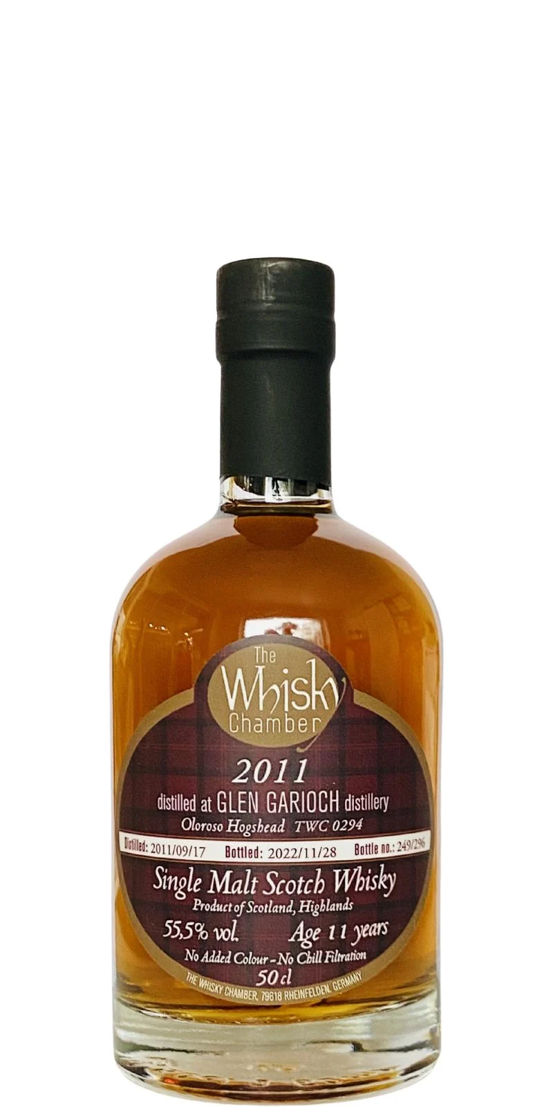 Glen Garioch 2011 The Whisky Chamber Whisky escocés de 11 años | 500ML