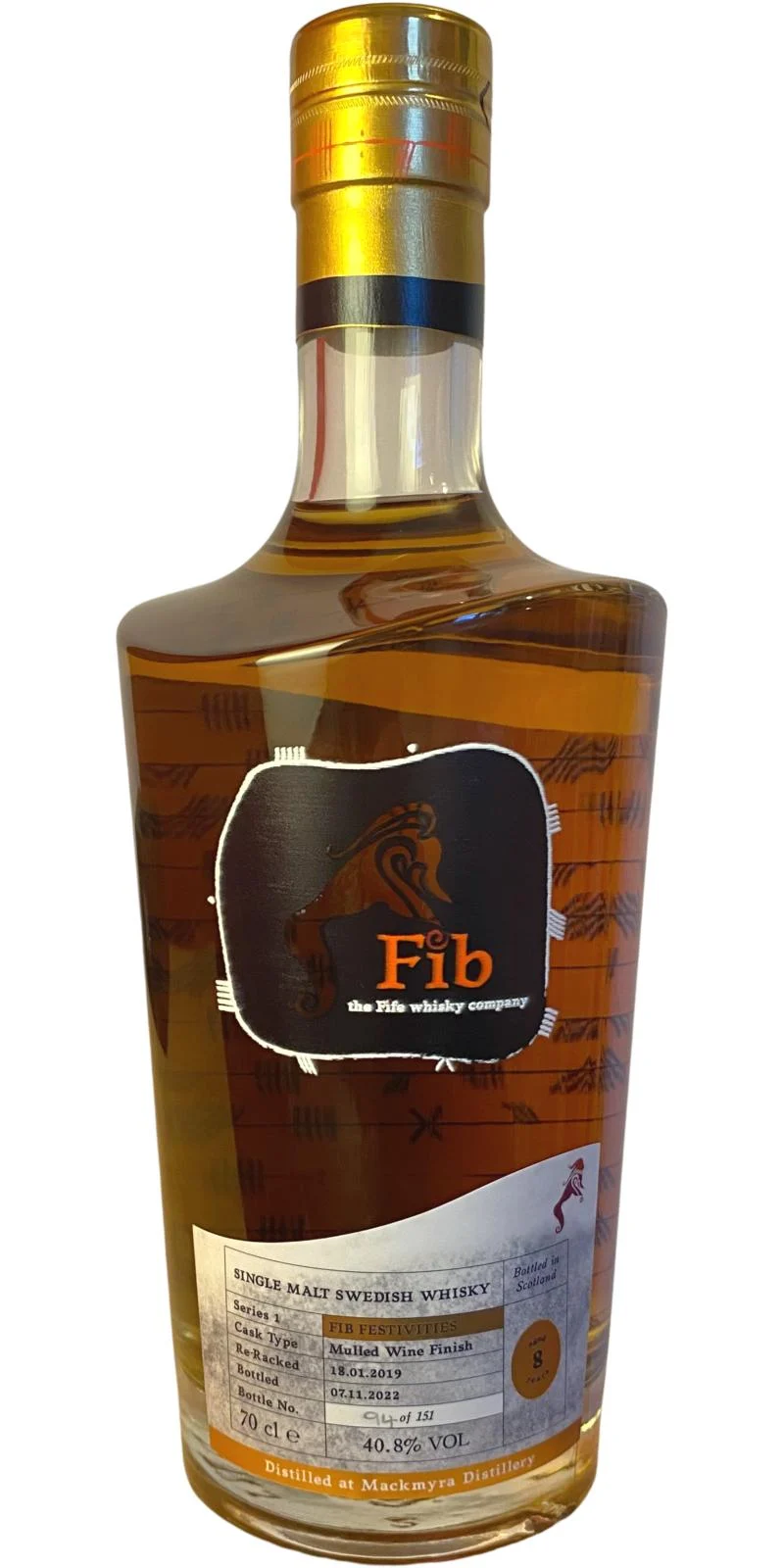 Mackmyra 08-Year-Old (Fib Whisky Ltd) Fib Festivities Series 1 - Mulled Wine Single Malt Whisky | 700ML
