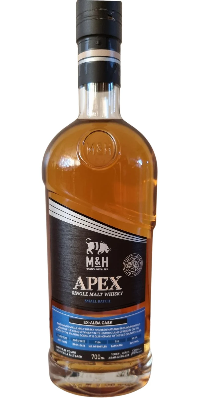 M&H 2018 - Whisky de pura malta APEX Ex-Alba Cask | 700ML