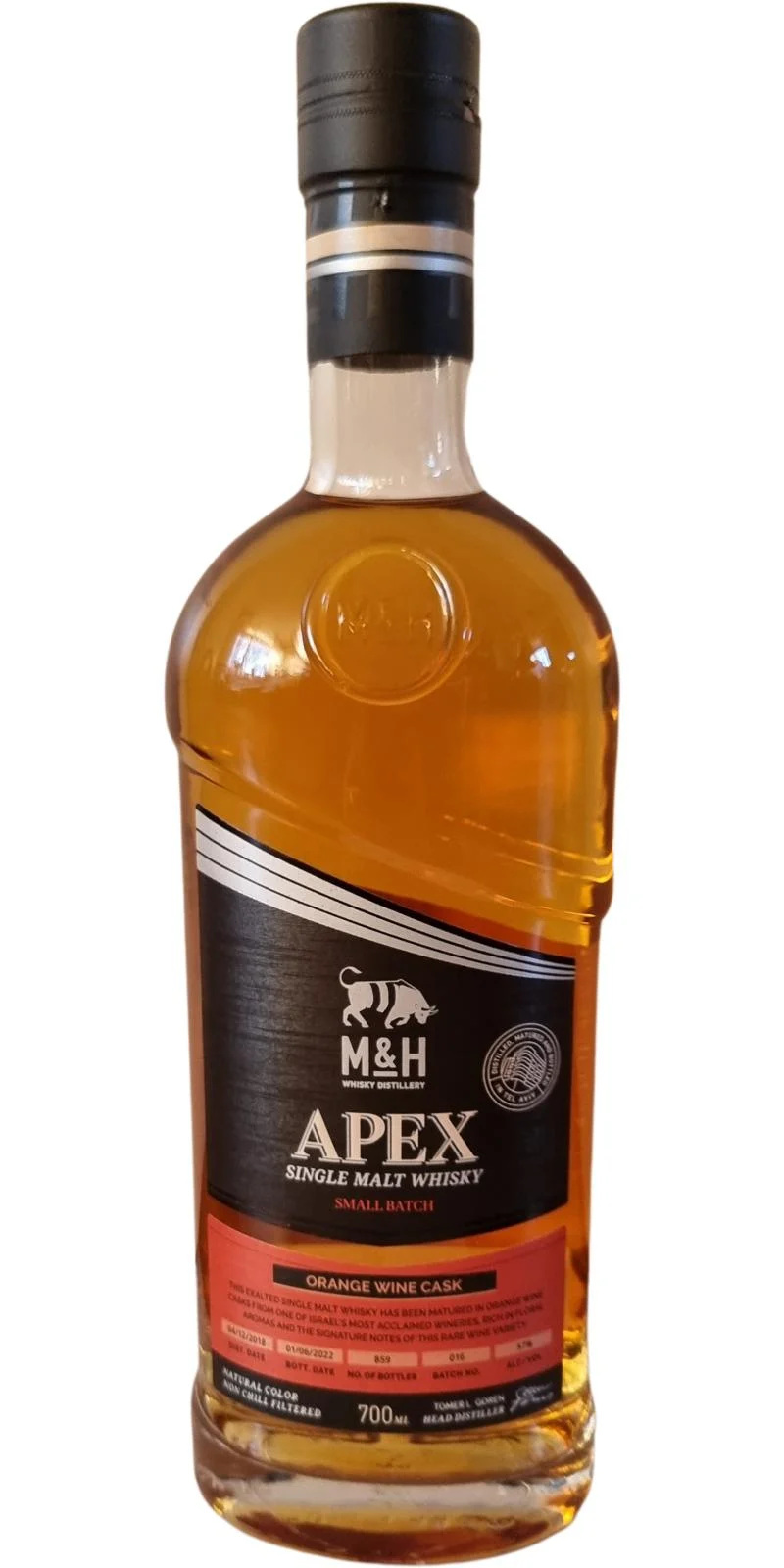 M&H 2018 - APEX Orange Wine Casks (3 Year Old) Single Malt Whisky | 700ML