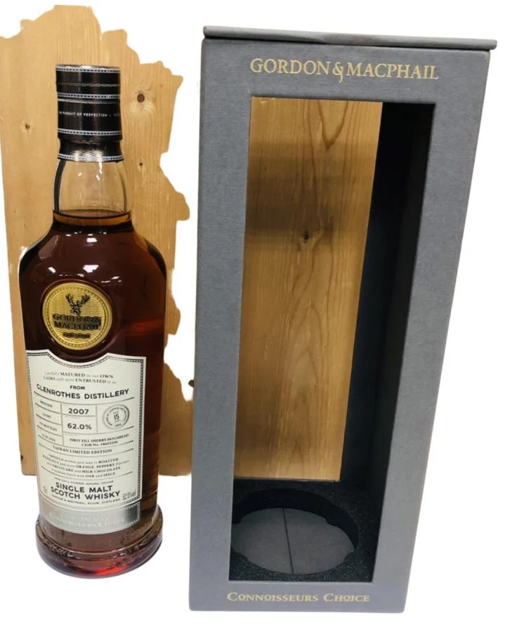 Glenrothes 2007 Gordon & MacPhail Connoisseurs Choice 15 Year Old Single Malt Scotch Whisky - Whiskey