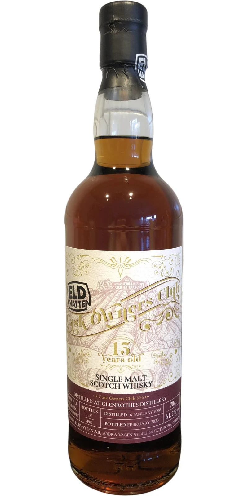 Glenrothes 2008 (Svenska Eldvatten) 15 Year Old Scotch Whisky | 700ML - Whiskey
