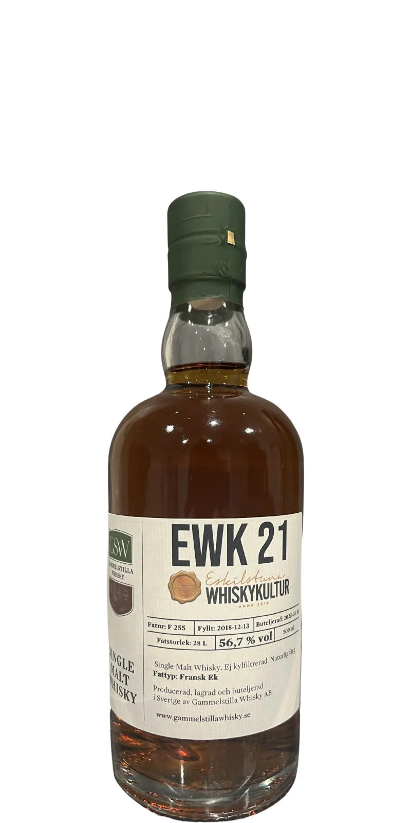 Gammelstilla 2018 Private Cask - EWK 21 Whisky | 500ML