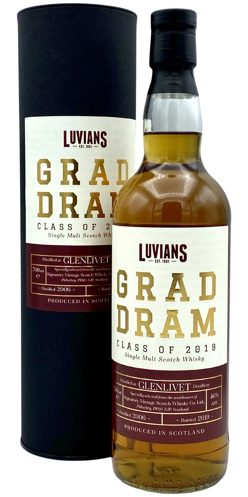 Glenlivet 2006 LBS The Graduate Dram (Cask #901276) 2019 Release Single Malt Scotch Whisky | 700ML - Whiskey