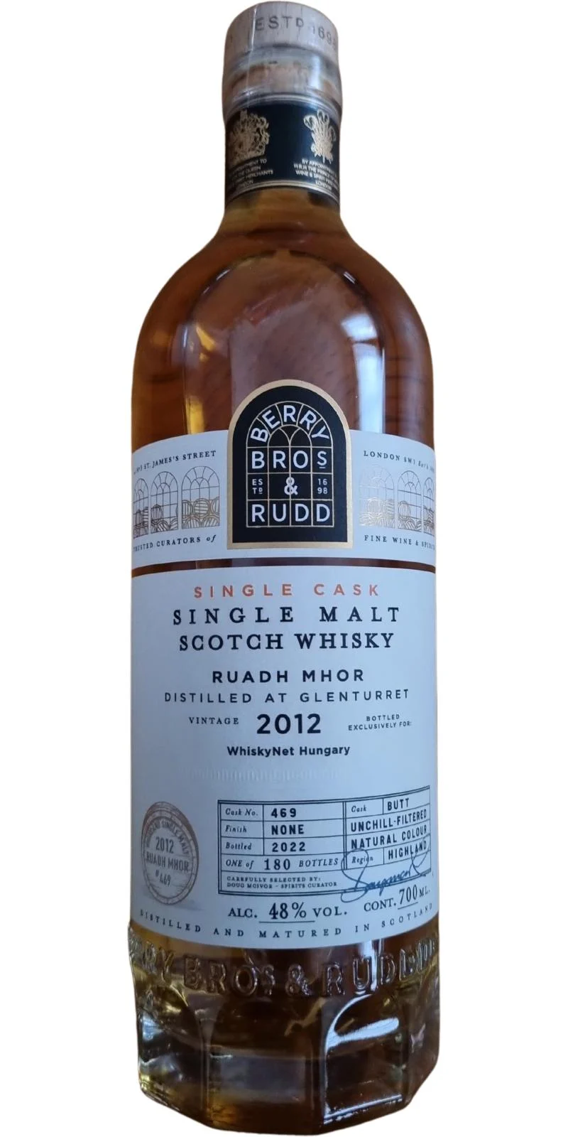 Ruadh Mhor 2012 (Berry Bros & Rudd) Single Cask (10 Year Old) Single Malt Scotch Whisky | 700ML - Whiskey