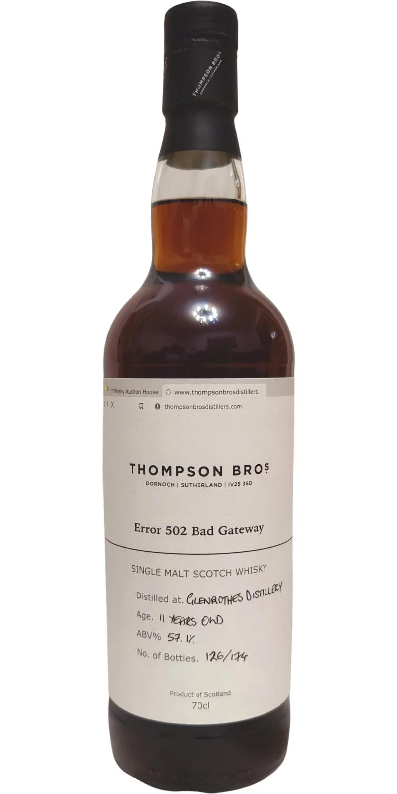 Glenrothes 2011 (Phil & Simon Thompson) Error 502 Series Scotch Whisky | 700ML - Whiskey