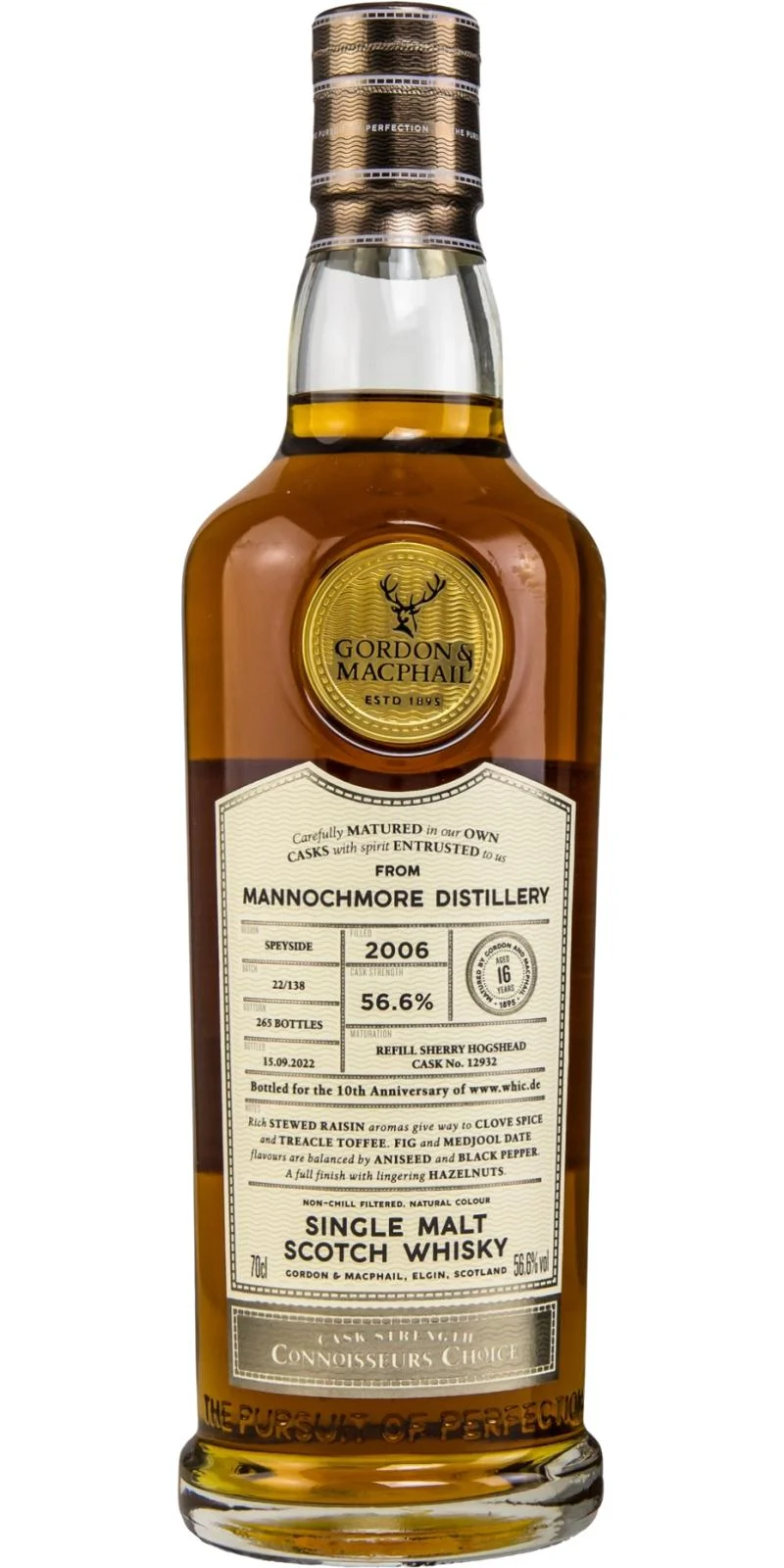 Mannochmore 2006 Gordon & MacPhail Connoisseurs Choice 16 Year Old Single Malt Scotch Whisky | 700ML - Whiskey