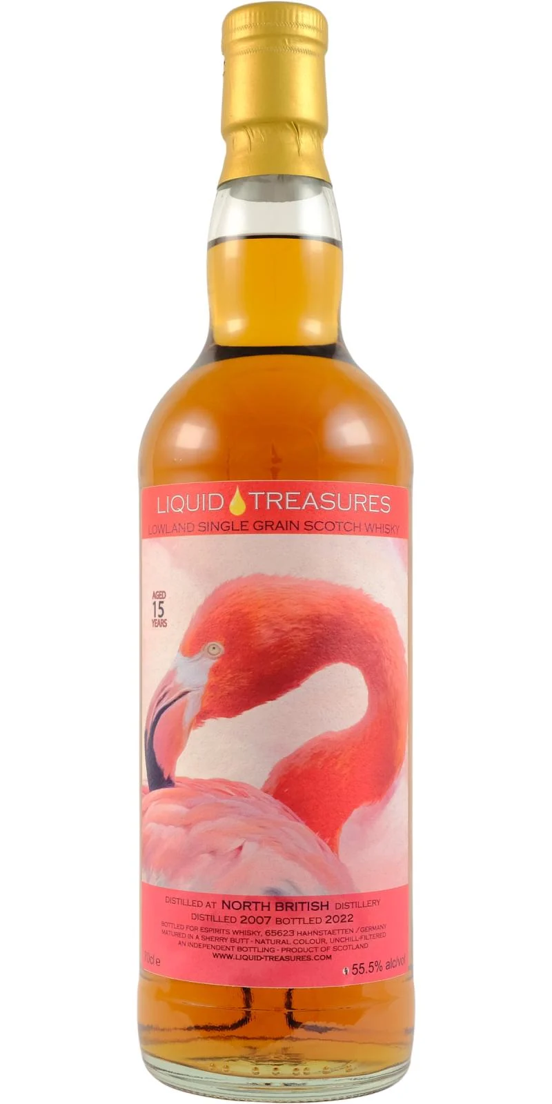 North British 2007 Liquid Treasures 15 Year Old Single Grain Scotch Whisky | 700ML - Whiskey