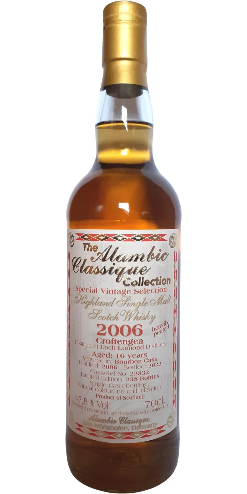 Croftengea 2006 (Alambic Classique) Special Vintage Selection (16 Year Old) Highland Single Malt Scotch Whisky | 700ML - Whiskey