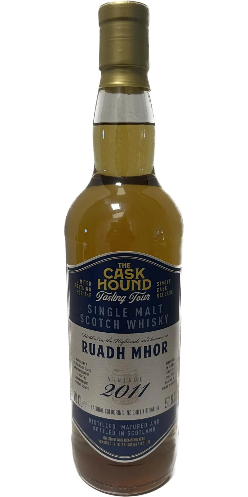 Glenturret Ruadh Mhor 2011 (The Caskhound) Tasting Tour Single Malt Scotch Whisky | 700ML - Whiskey
