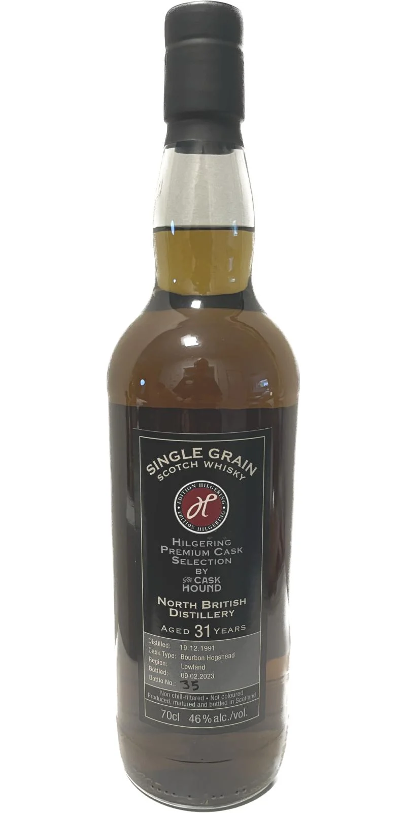 North British 1991 (The Caskhound) Hilgering Premium Cask Scotch Whisky | 700ML - Whiskey