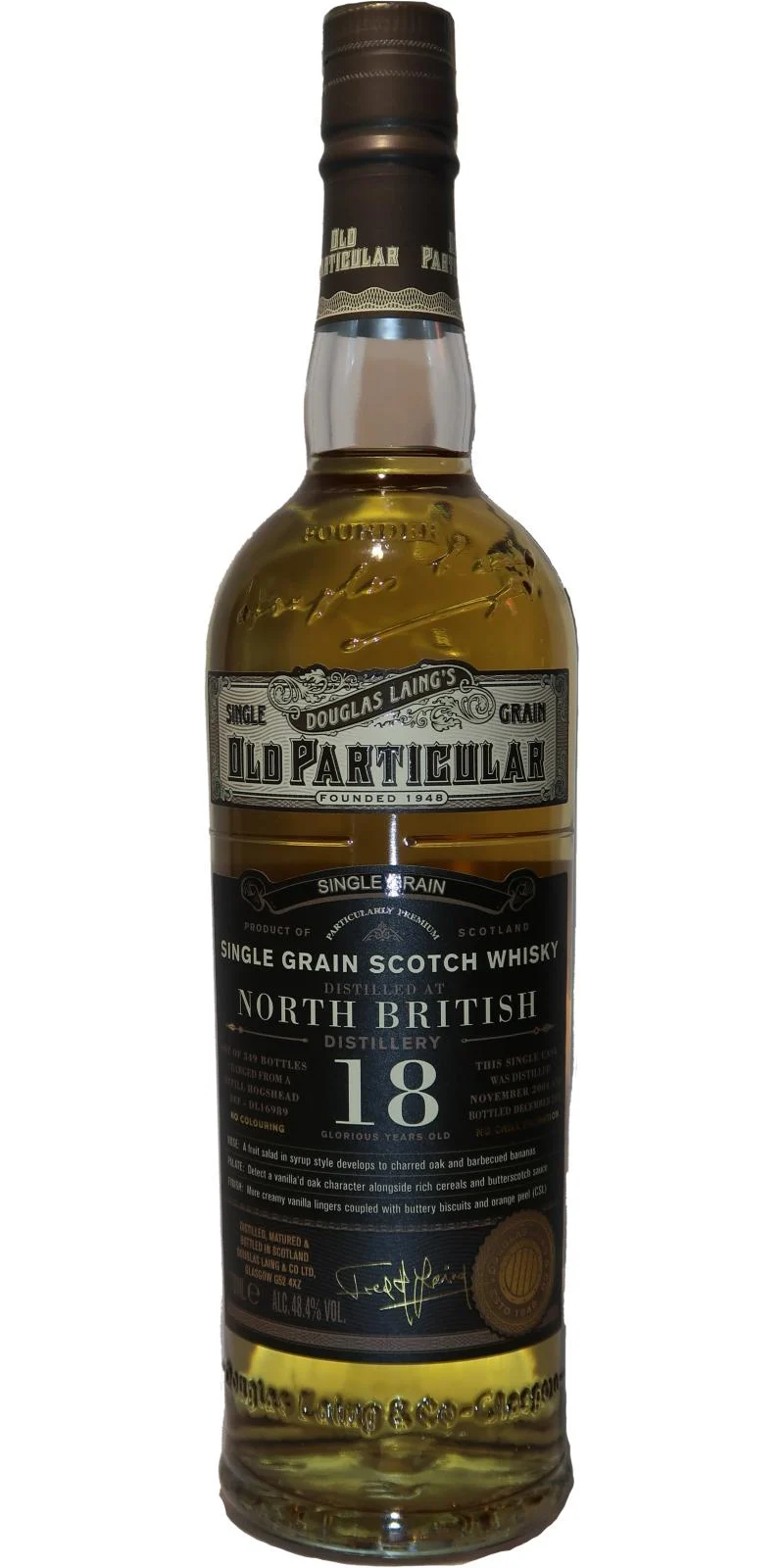 North British 2004 (Douglas Laing) Old Particular 18 Year Old 2022 Release (Cask #DL 16989) Single Grain Scotch Whisky | 700ML - Whiskey
