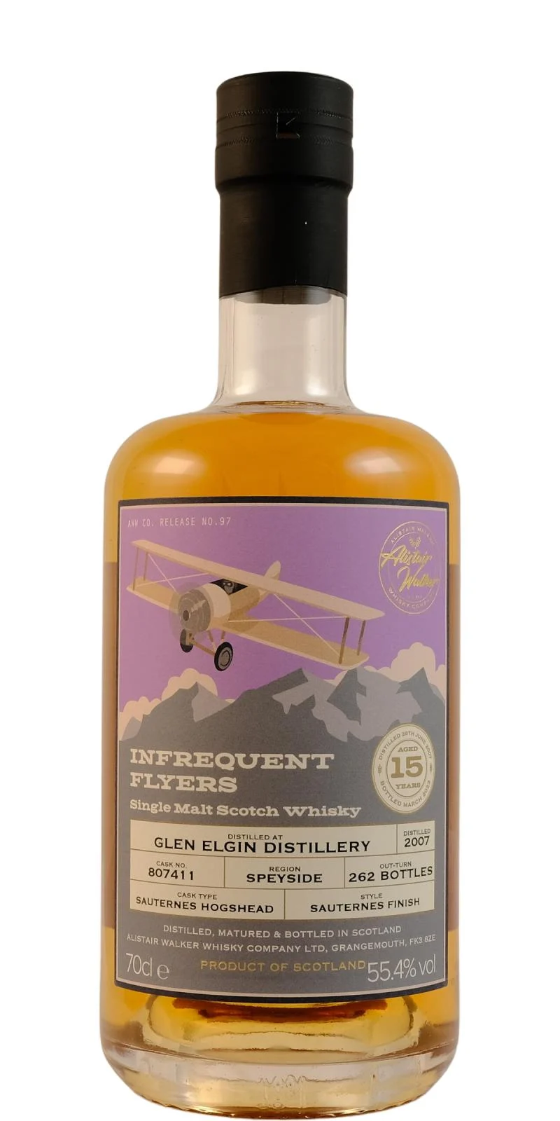 Glen Elgin 2007 (Alistair Walker Whisky Company) Infrequent Flyers Scotch Whisky | 700ML - Whiskey