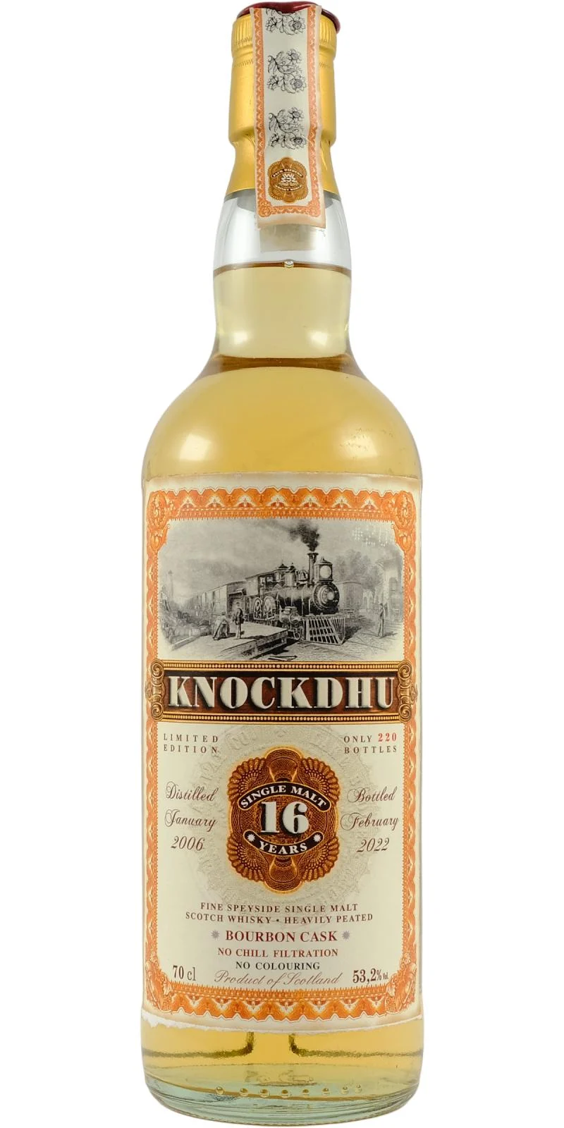 Knockdhu 2006 (Jack Wiebers Whisky World) Old Train Line (16 Year Old) Speside Single Malt Scotch Whisky | 700ML - Whiskey