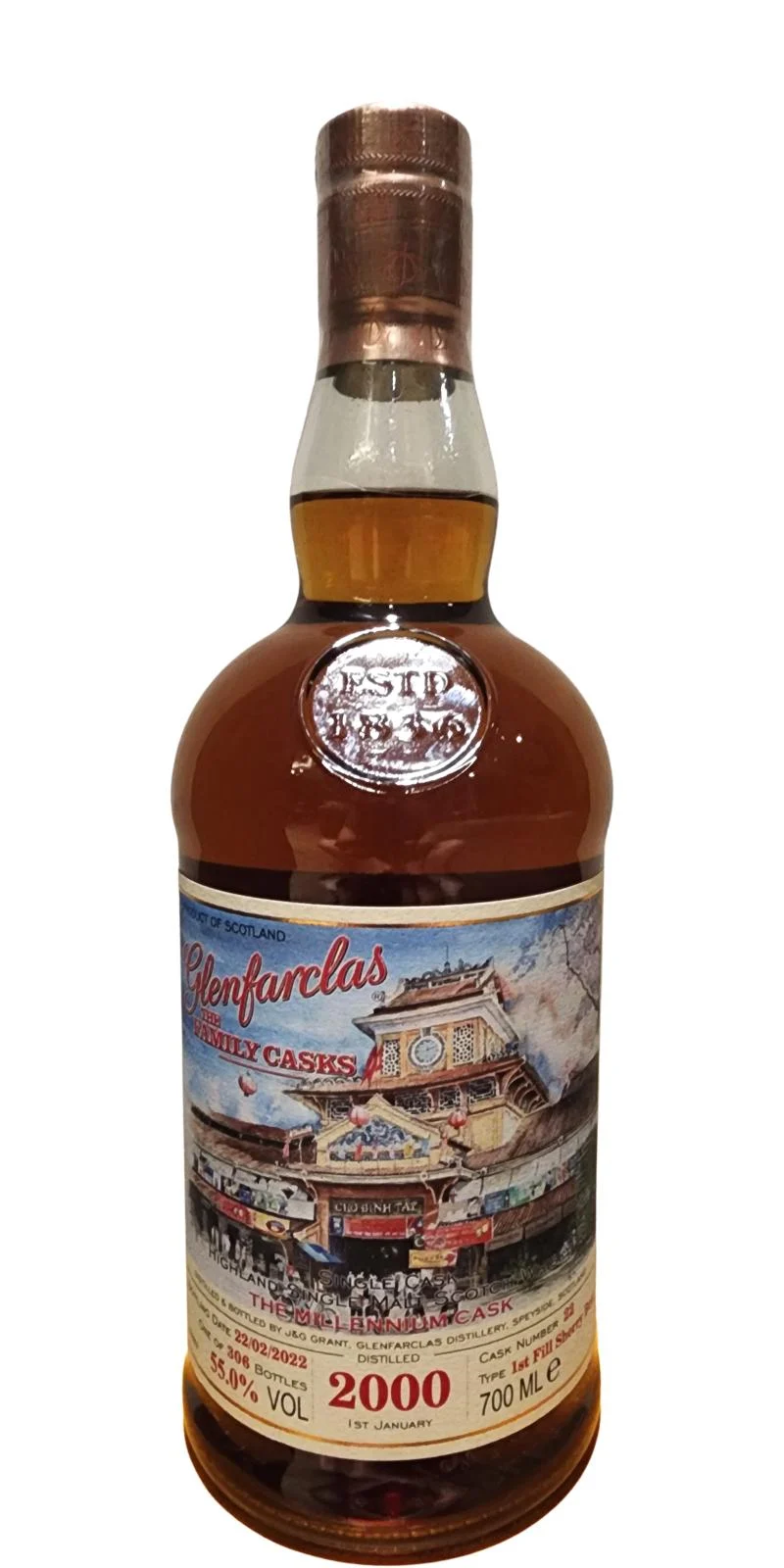 Glenfarclas 2000 The Family Casks - The Millennium Cask Single Malt Scotch Whisky | 700ML