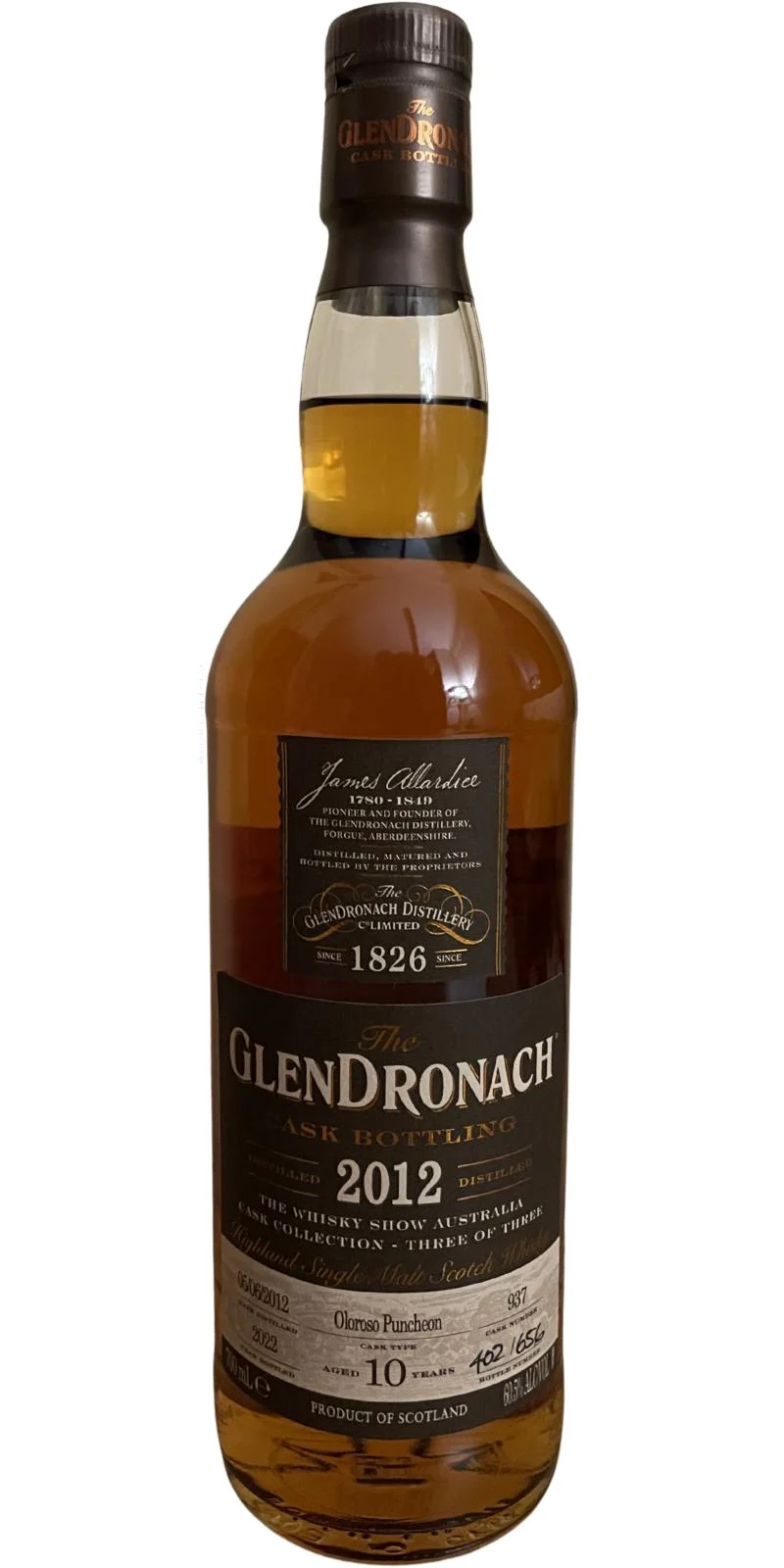 Glendronach 2012 Cask Bottling 10 Year Old 2022 Release (Cask #937) Single Malt Scotch Whisky | 700ML - Whiskey