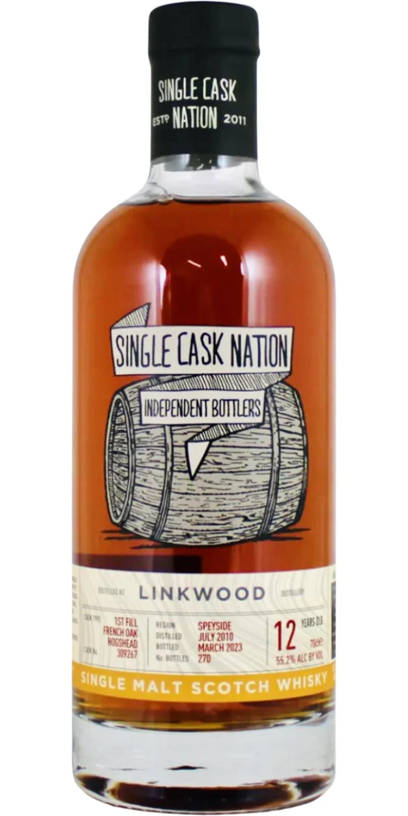 Linkwood 2010 (Jewish Whisky Company) 12 Year Old Single Cask Nation Scotch Whisky | 700ML - Whiskey