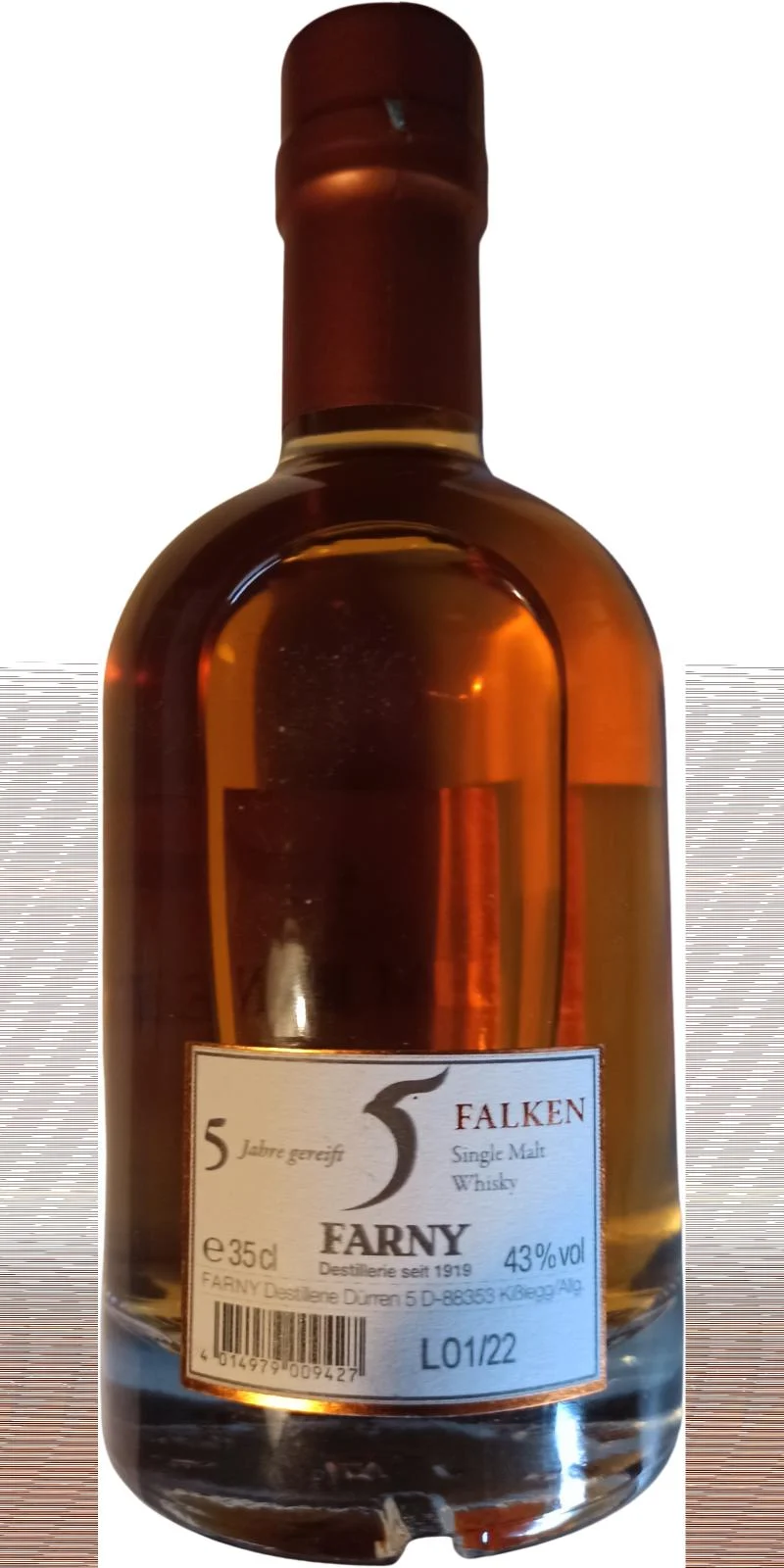 Falken 5 Year Old 2022 Release (Cask #L01/22) Single Malt Whisky | 350ML - Whiskey
