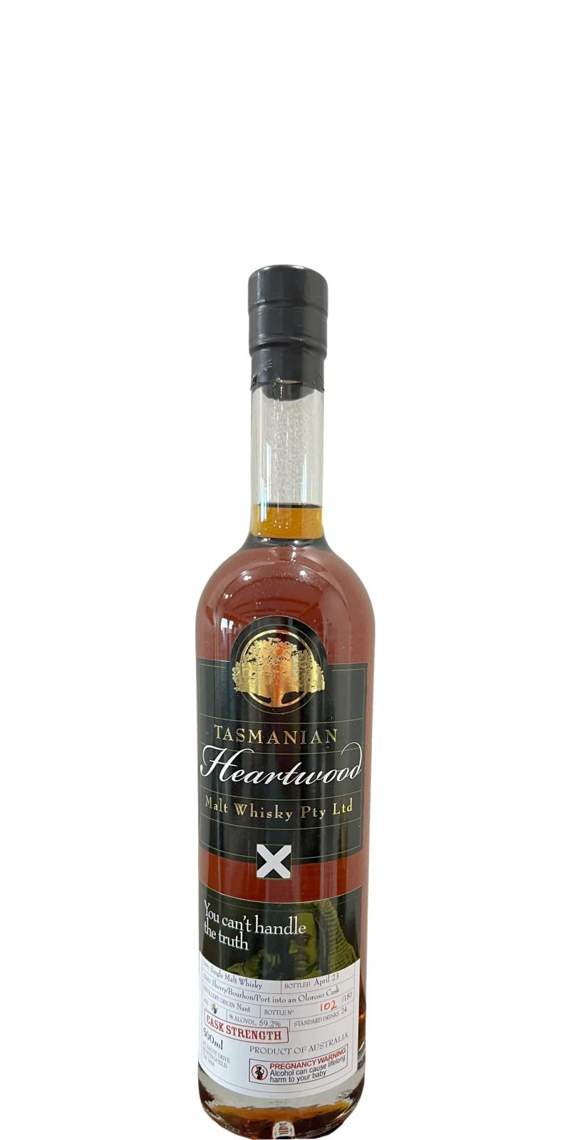 Heartwood Tasmanian You Can't Handle The Truth Australian Whisky | 500ML - Whiskey