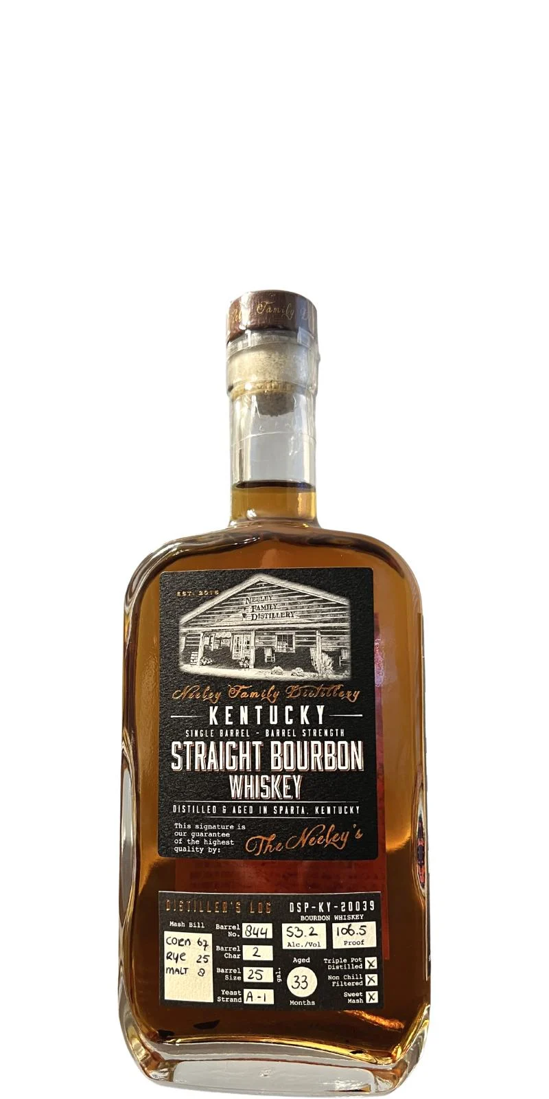 Neeley Family 2020 Straight Bourbon Whiskey | 375ML