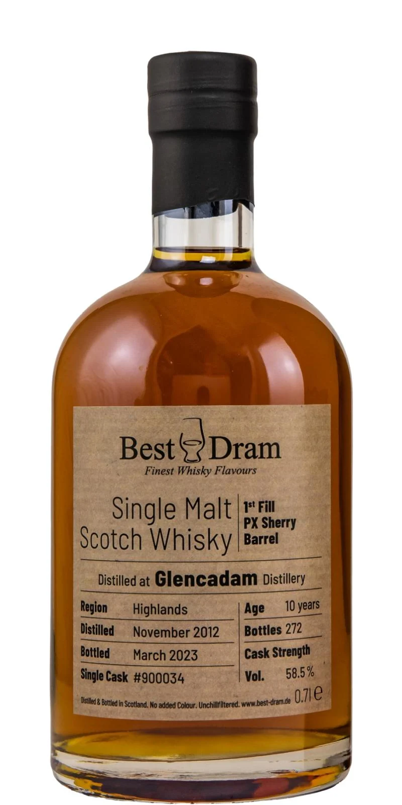 Glencadam 2012 (Best Dram) Single Malt Scotch Whisky | 700ML - Whiskey