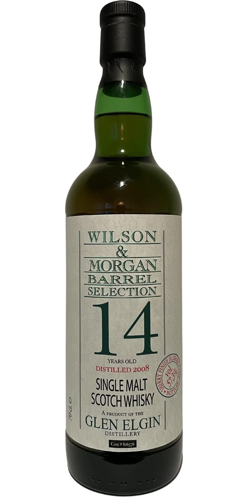 Glen Elgin 2008 (Wilson & Morgan) Barrel Selection Cask Strength Scotch Whisky | 700ML - Whiskey