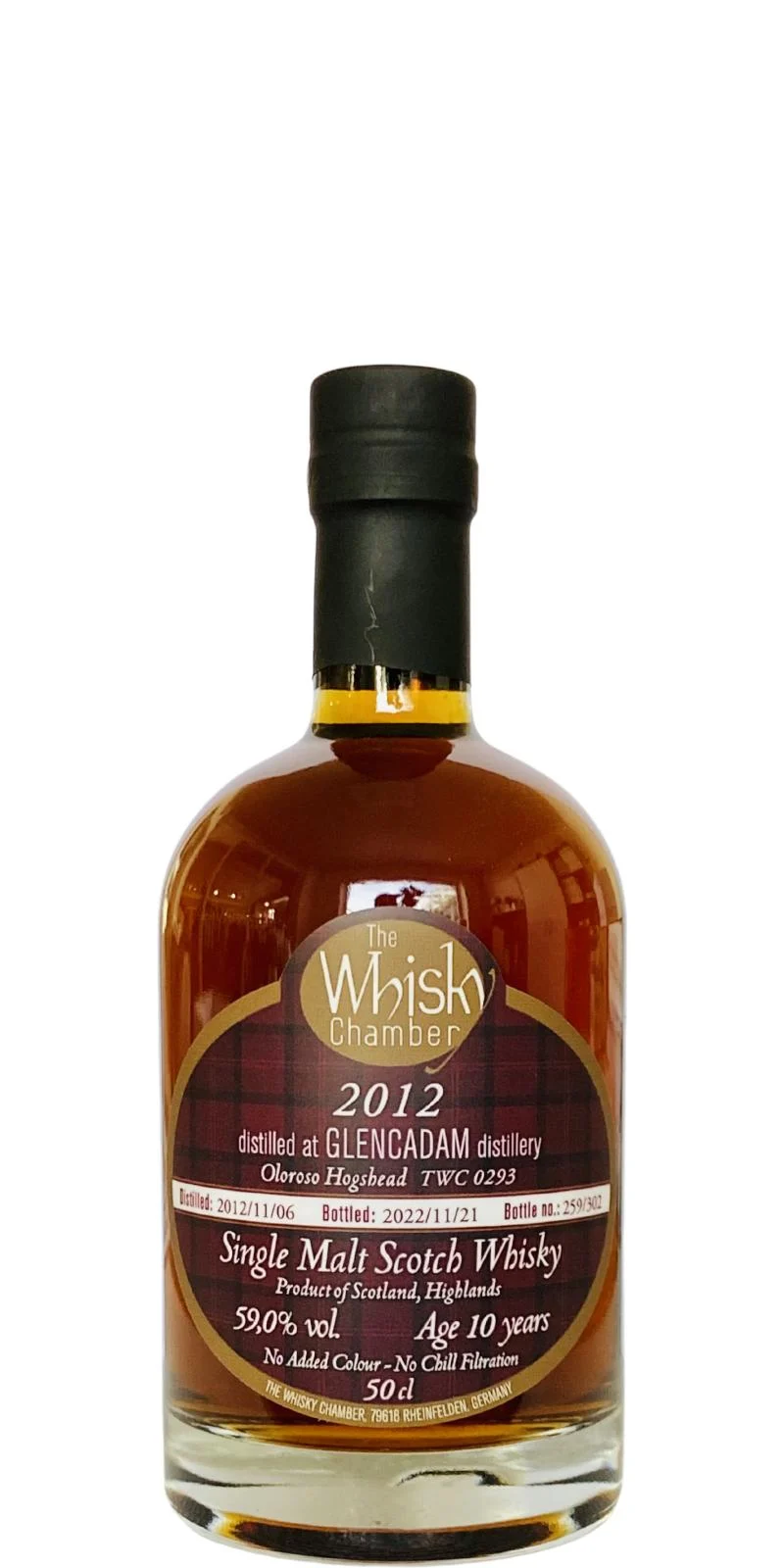 Glencadam 2012 WCh 10 Year Old 2022 Release (Cask #TWC 0293) Single Malt Scotch Whisky | 500ML - Whiskey