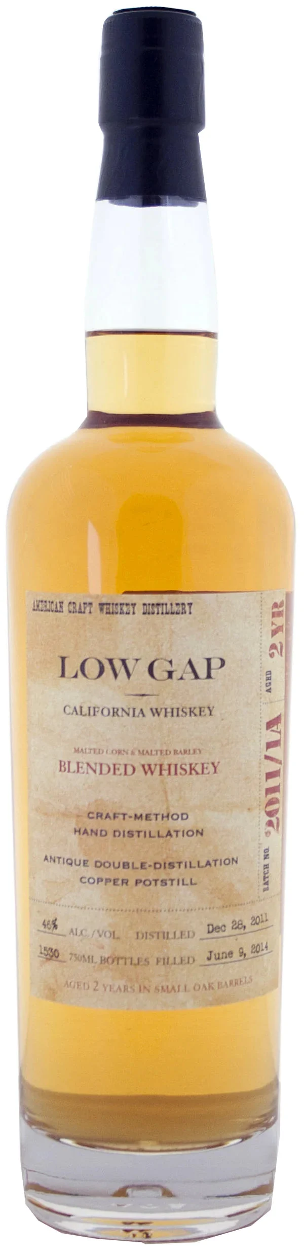 Low Gap CA Blended Whiskey 3 Year Old