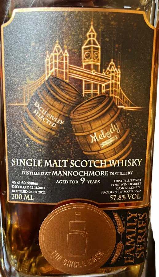 Mannochmore 2012 TSCL 9 Year Old 2022 Release (Cask #12492C) Single Malt Scotch Whisky | 700ML - Whiskey