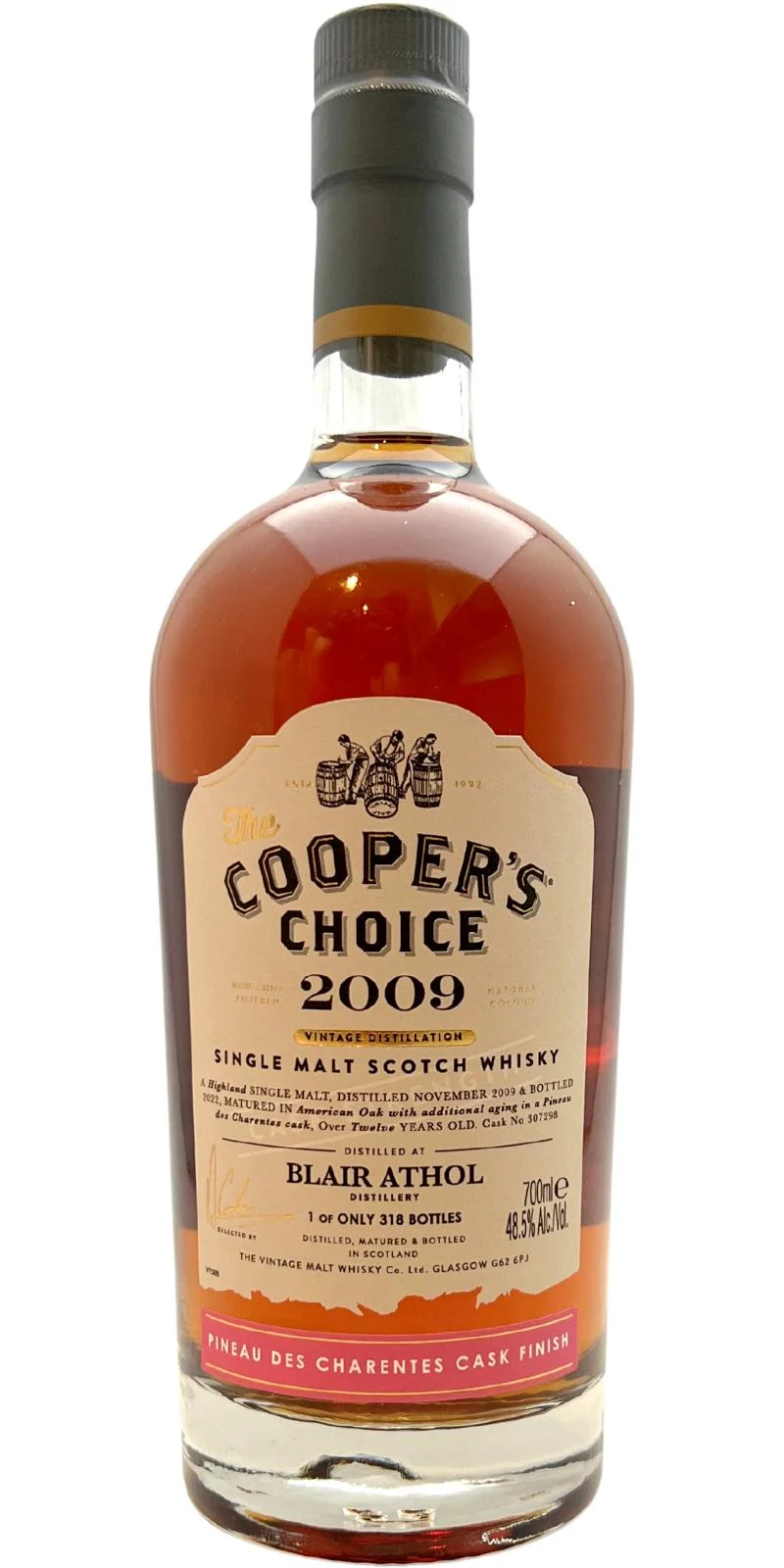 Blair Athol Cooper's Choice Pineau Des Charentes Finish 2009 12 Year Old Whisky | 700ML - Whiskey