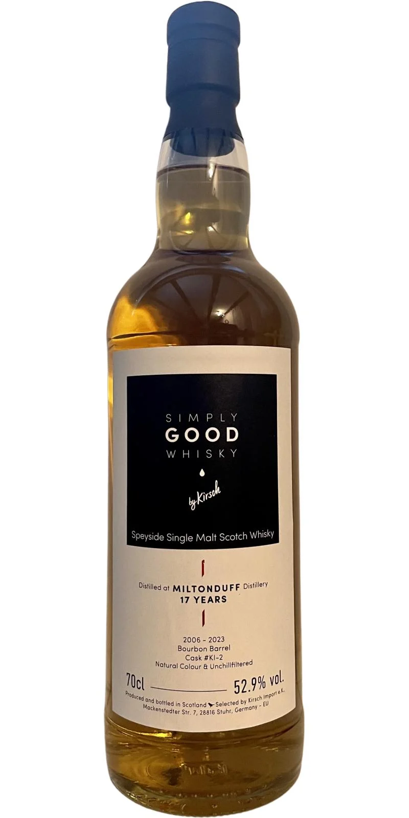 Miltonduff 2006 KI Simply Good Single Malt Scotch Whisky | 700ML - Whiskey