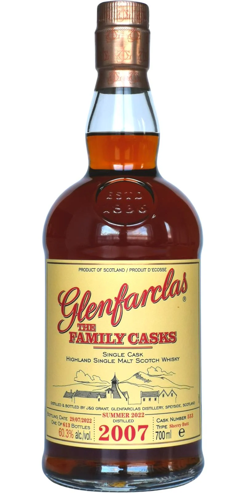 Glenfarclas 2007 The Family Casks (Release S22) Highland Single Malt Scotch Whisky | 700ML