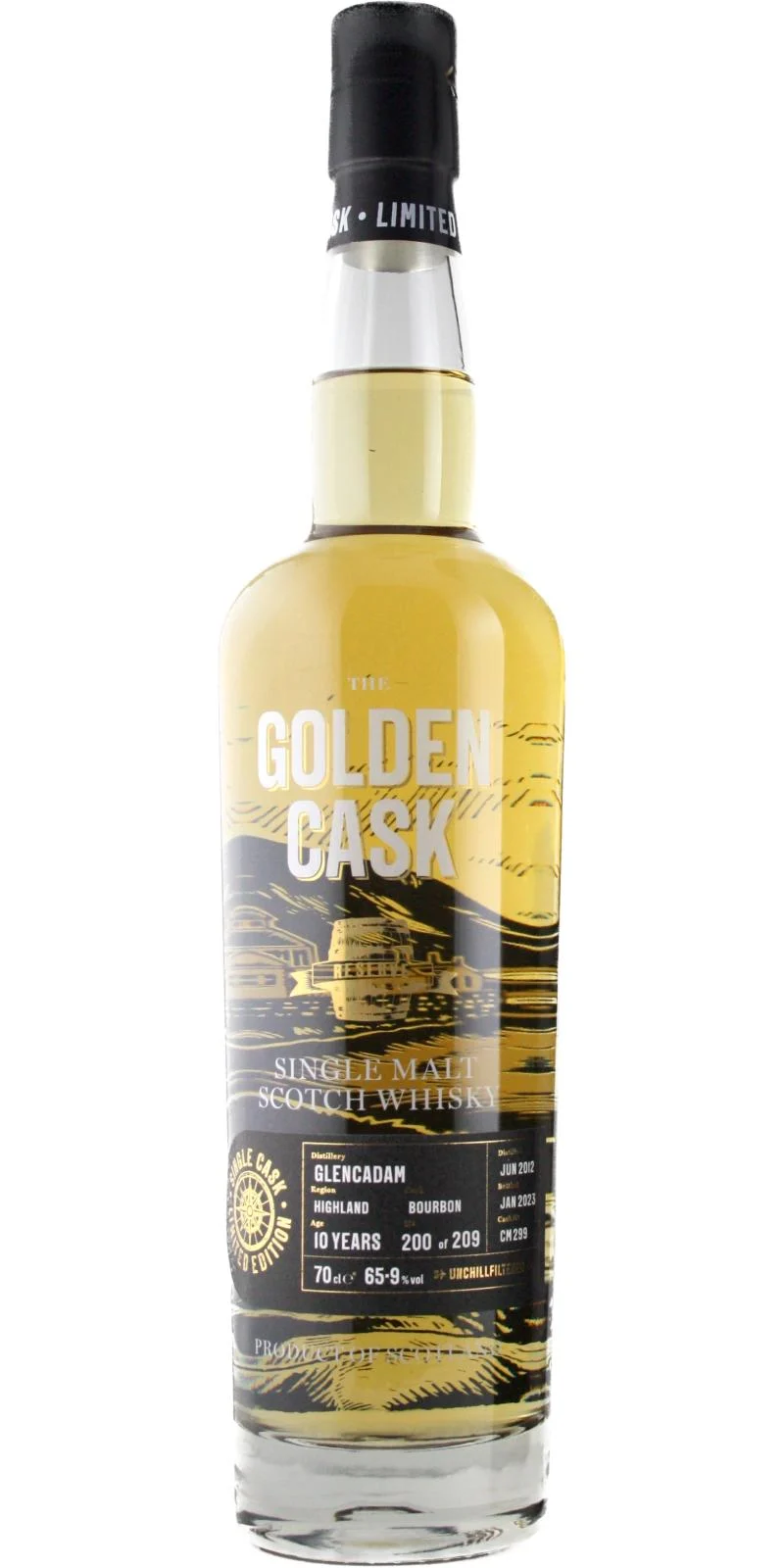 Glencadam 2012 (The House of MacDuff) The Golden Cask Reserve Scotch Whisky | 700ML - Whiskey