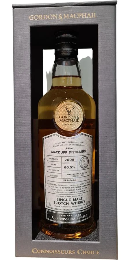 Macduff 2009 GM Connoisseurs Choice Cask Strength Single Malt Scotch Whisky | 700ML - Whiskey