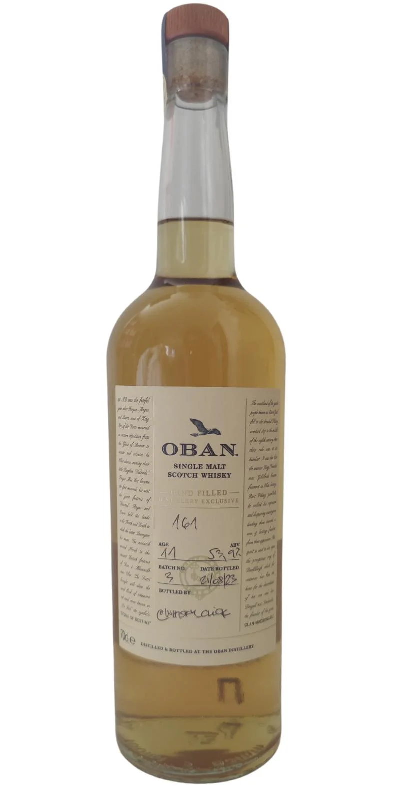 Oban Distillery Exclusive Batch No. 3 (11 Year Old) Single Malt Scotch Whisky | 700ML - Whiskey