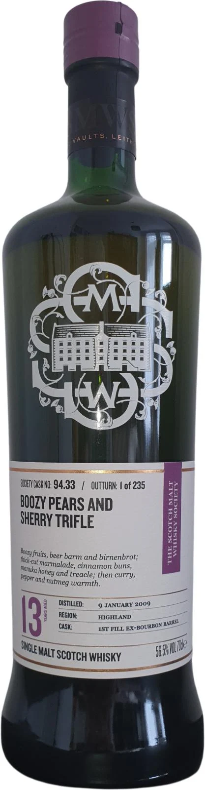 Fettercairn 2009 (SMWS) 94.33 Boozy Pears and Sherry Trifle (13 Year Old) Scotch Whisky | 700ML - Whiskey