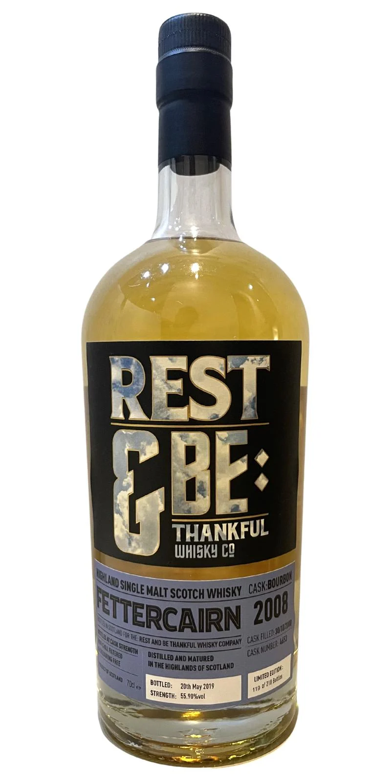 Fettercairn 2008 (Rest & be Thankful Whisky Company) 10 Year Old 2019 Release (Cask #4653) Single Malt Scotch Whisky | 700ML - Whiskey