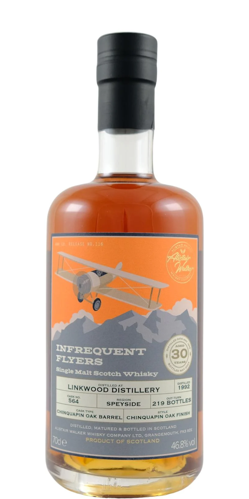 Linkwood Infrequent Flyers Chinquapin Oak Finish 1992 30 Year Old Whisky | 700ML - Whiskey