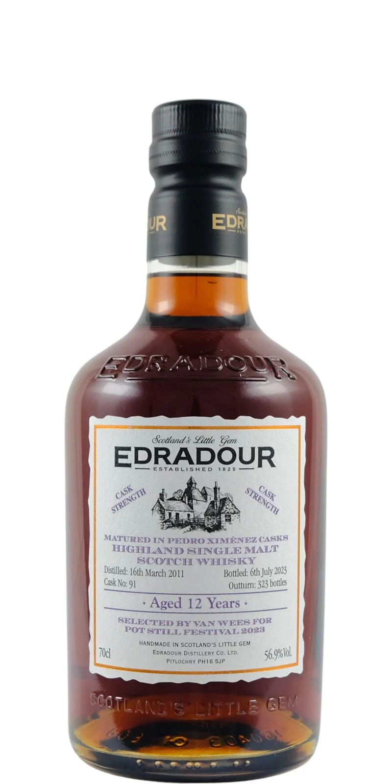Edradour 12 Year Old (D.2011, B.2023) Pedro Ximenez Casks Scotch Whisky | 700ML - Whiskey