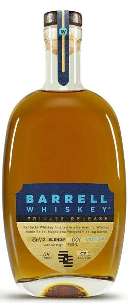 Barrell Whiskey Private Release BH12 Finished In A Hermann J. Wiemer Noble Select Magdalena Vineyard Riesling Barrel