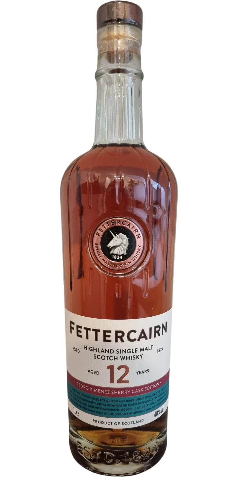 Fettercairn 12 años Pedro Ximenes Sherry Cask Edition Whisky escocés de malta única | 1L