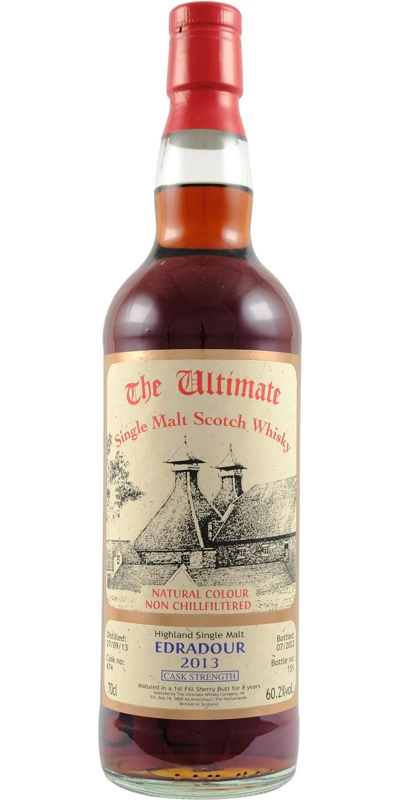 Edradour 8 Year Old (D.2013, B.2022) The Ultimate Single Malt Scotch Whisky | 700ML - Whiskey