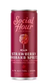 Social Hour Strawberry Rhubarb Spritz | (4)*250ML - Cocktail