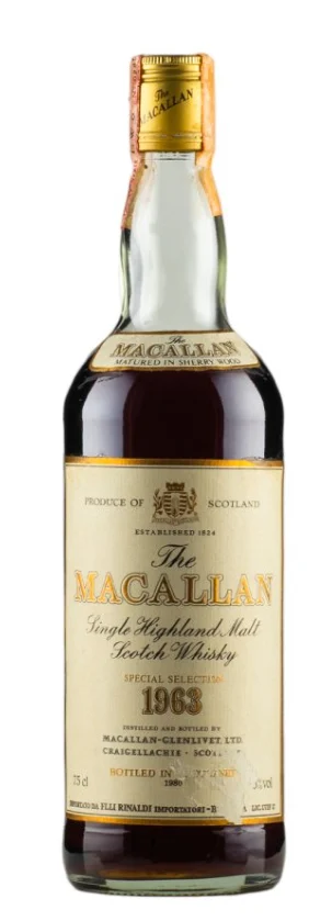 Macallan 17 Year Old Special Selection Rinaldi 1963 Single Malt Scotch Whisky - Whiskey