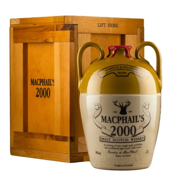 MacPhails 2000 Ceramic Jug Single Malt Scotch Whisky | 2L - Whiskey